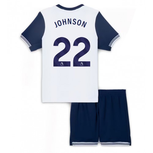 Dres Tottenham Hotspur Brennan Johnson #22 Domaci za djecu 2024-25 Kratak Rukav (+ kratke hlače)